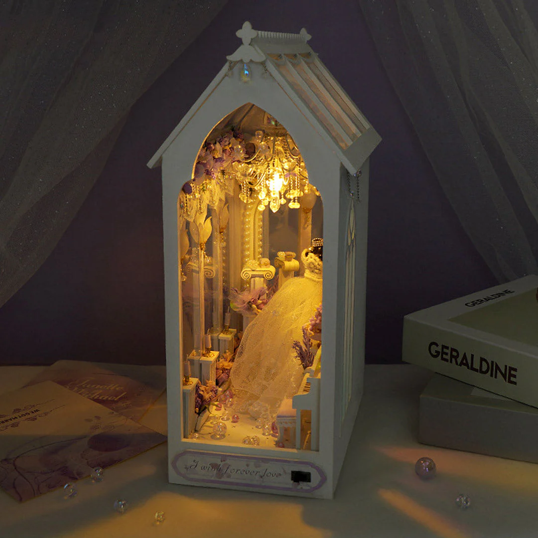 Romantic Wedding DIY Book Nook Shelf Insert - Image 20