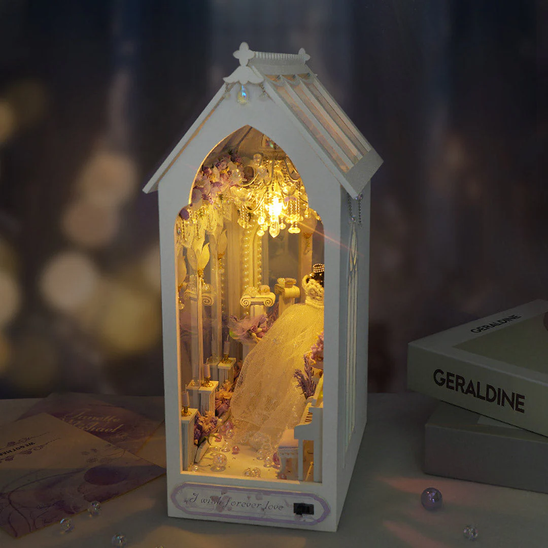 Romantic Wedding DIY Book Nook Shelf Insert - Image 3