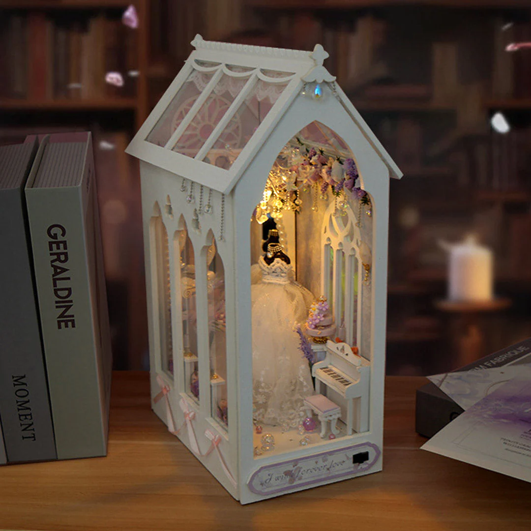 Romantic Wedding DIY Book Nook Shelf Insert - Image 6