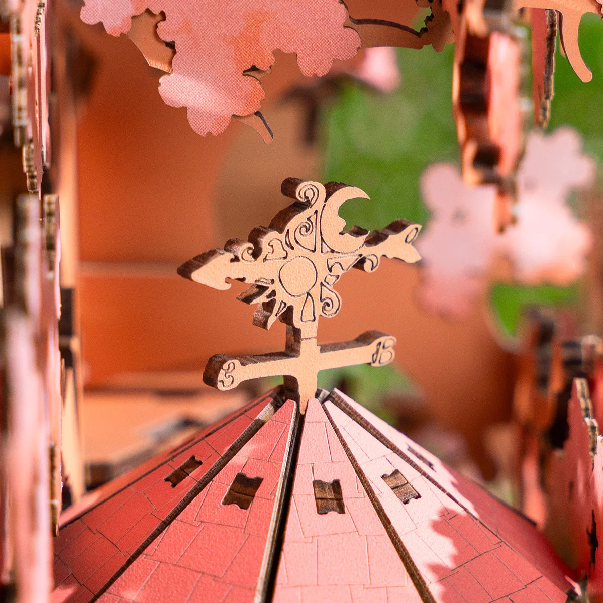 Sakura Tree House – DIY 3D Wooden Puzzle Kit - Image 5