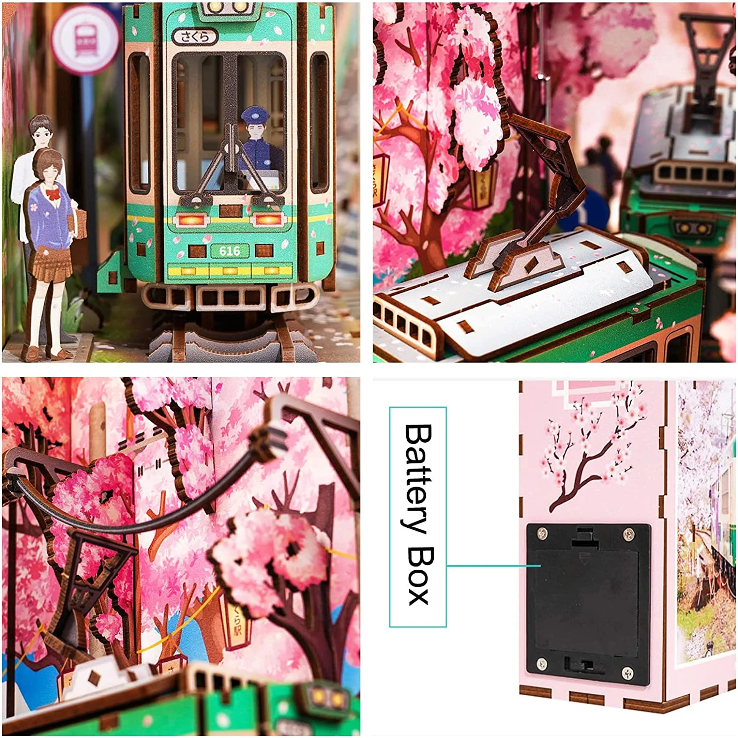 Sakura's Travel Wooden Book Nook Kit - Image 5