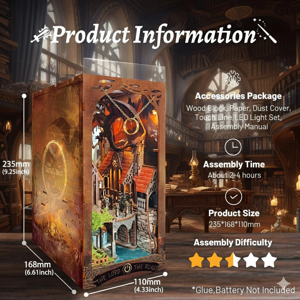 Spirit Valley of the Magic Ring DIY Book Nook Shelf Insert - Image 4