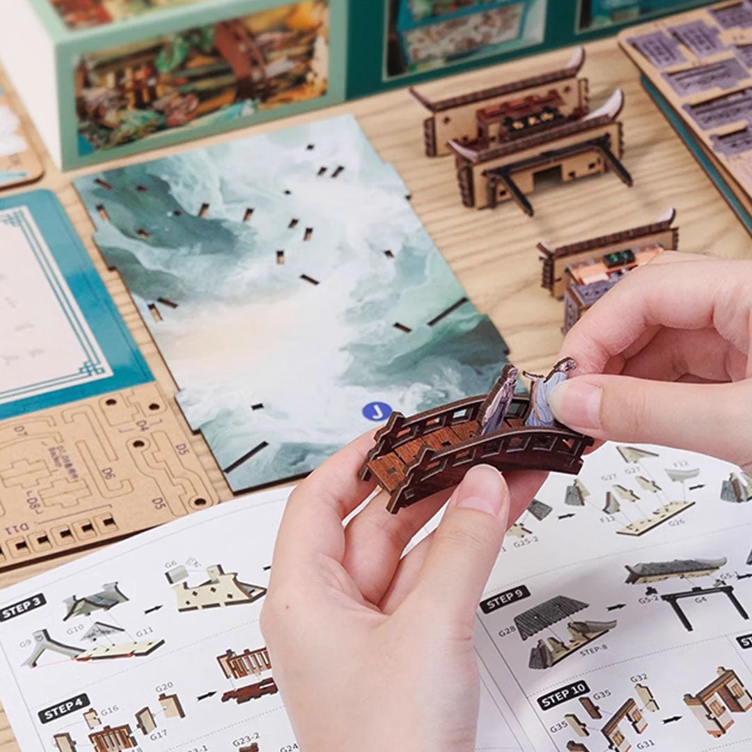 Su Dongpo's Life 3D Puzzle Book Nook Kit - Image 9