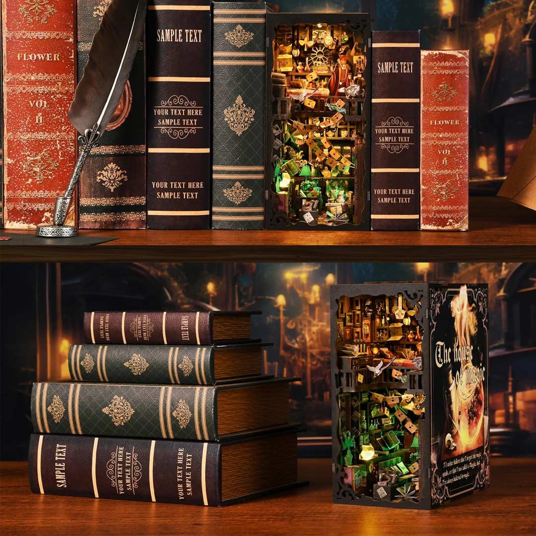 The House of Magic 3D Wooden Puzzle Book Nook Kit - Image 6