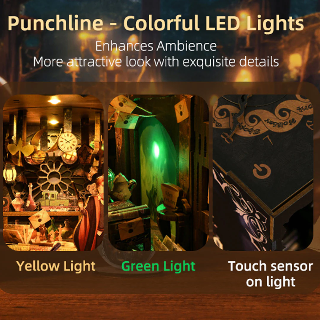 The House of Magic 3D Wooden Puzzle Book Nook Kit - Image 7